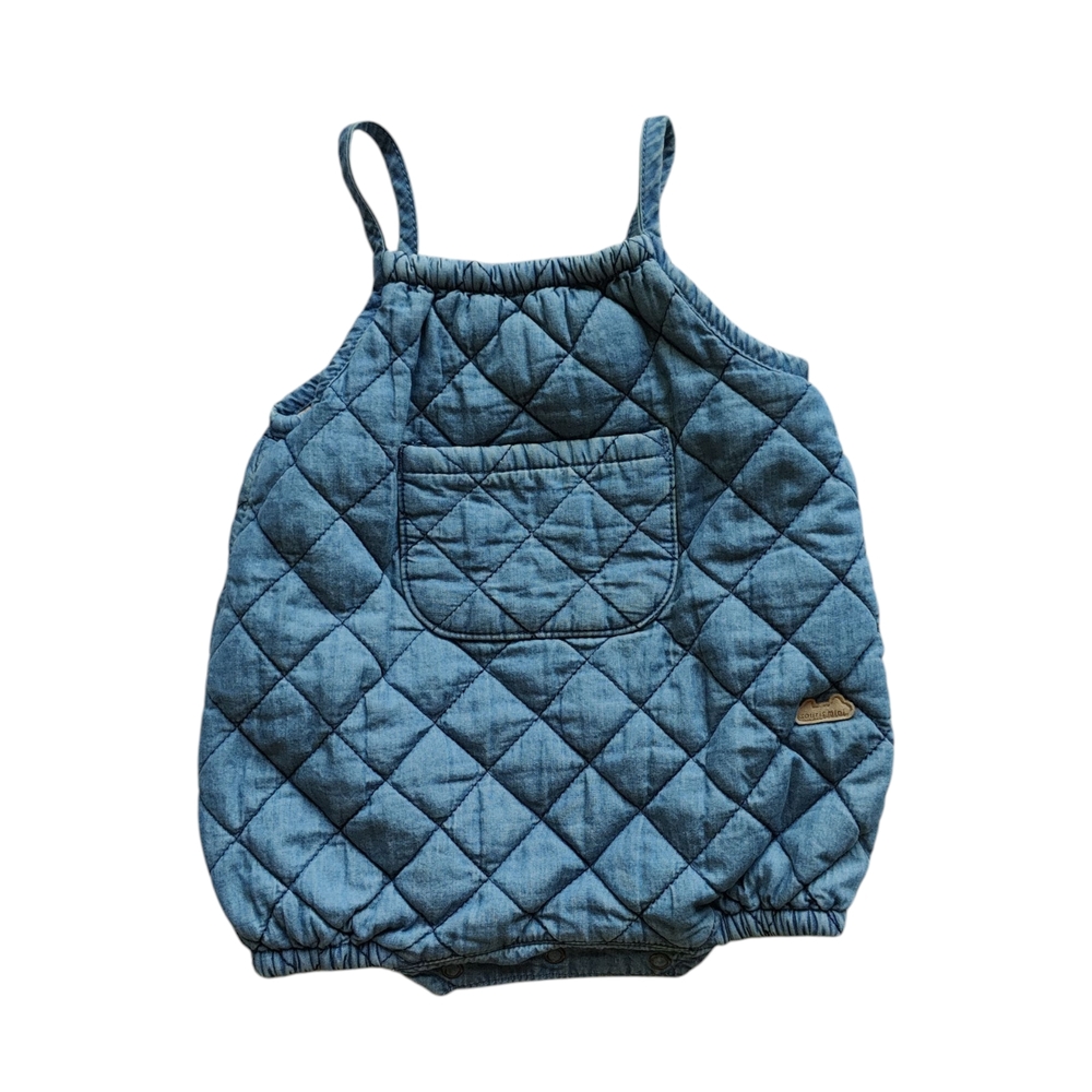 Baby 6-9 months souris mini‎ Quilted Blue Kids Romper